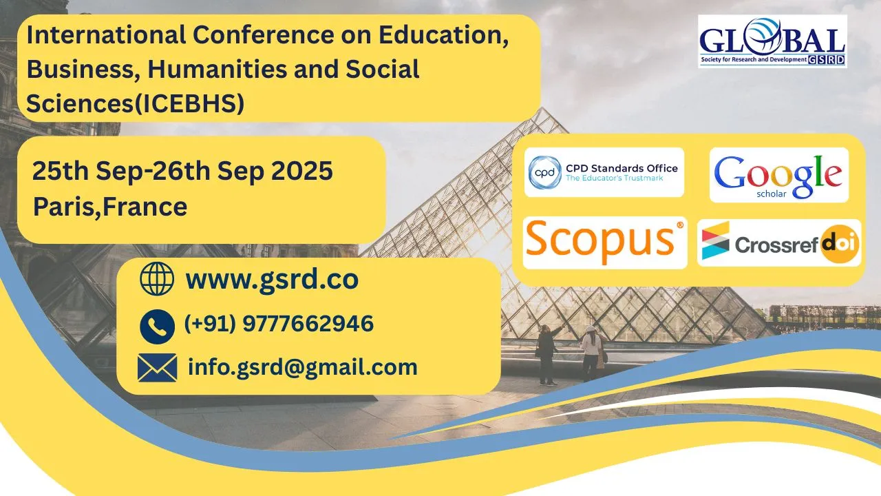 Education, Business, Humanities and Social Sciences Conference in France